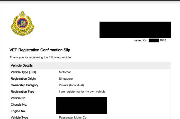 How to register Malaysia Vehicle Entry Permit (VEP)?